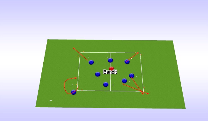 Football/Soccer Session Plan Drill (Colour): Practice- 4 Corner Goals