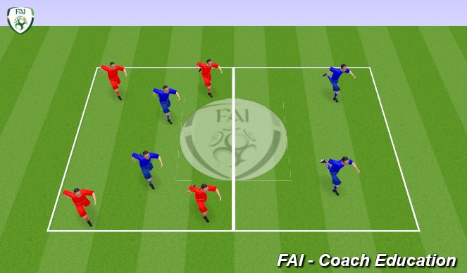 Football/Soccer Session Plan Drill (Colour): High Press & Transition