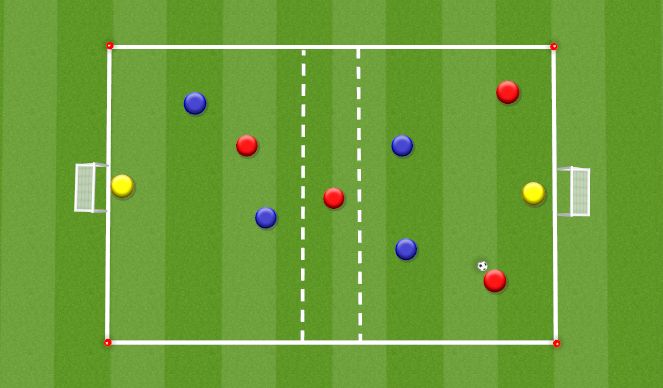 Football/Soccer Session Plan Drill (Colour): Between the Lines SSG