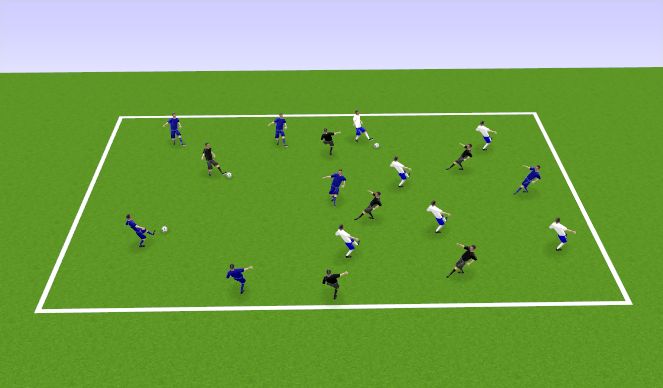 Football/Soccer Session Plan Drill (Colour): Warm-Up