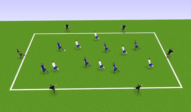 Football/Soccer Session Plan Drill (Colour): Large Posession