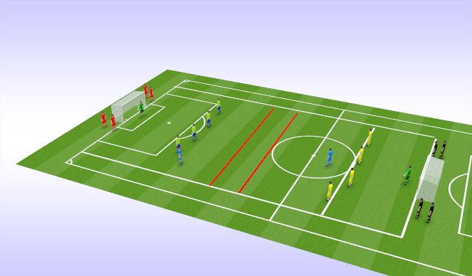 Football/Soccer Session Plan Drill (Colour): Bigger wave game