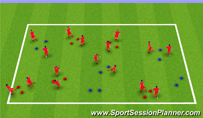 Football/Soccer Session Plan Drill (Colour): Through the Gates Passing