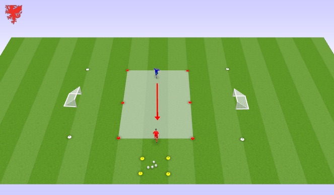 Football/Soccer Session Plan Drill (Colour): Technical/ Skill