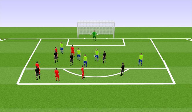 Football/Soccer Session Plan Drill (Colour): 10 v 5 SSG