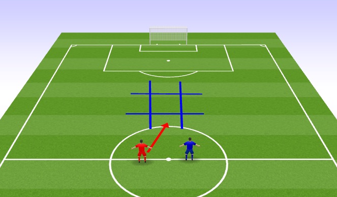 Football/Soccer Session Plan Drill (Colour): Cognitive X/O's