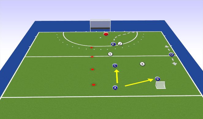 Hockey Session Plan Drill (Colour): Overtal