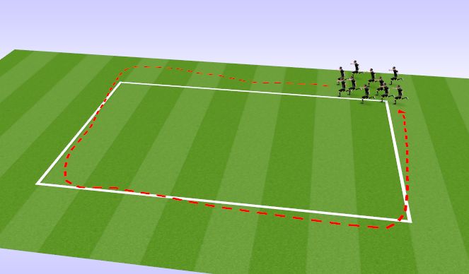 Football/Soccer Session Plan Drill (Colour): Sörk ümber väljaku
