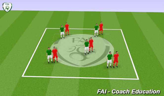 Football/Soccer Session Plan Drill (Colour): Strength Work (5 mins)