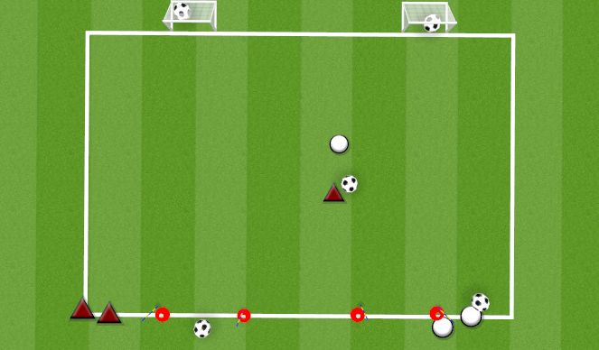 Football/Soccer Session Plan Drill (Colour): 1v1 CONTINUOUS TRANSITION