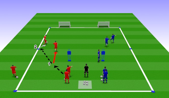 Football/Soccer Session Plan Drill (Colour): Skill Practice