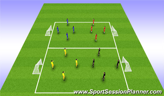 Football/Soccer Session Plan Drill (Colour): Warm-Up - Handball