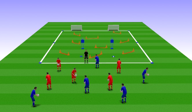 Football/Soccer Session Plan Drill (Colour): Juggling