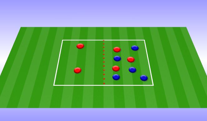 Football/Soccer Session Plan Drill (Colour): Pressing tactical