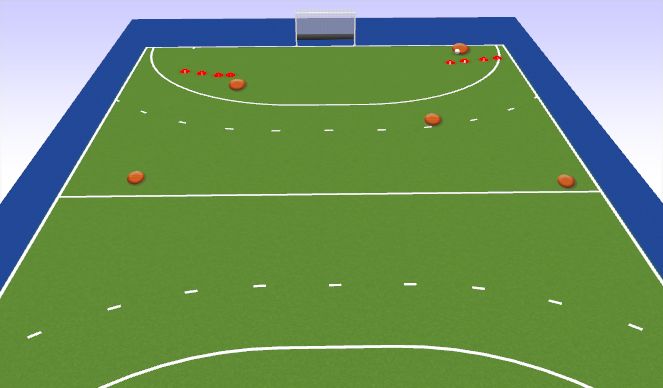 Hockey Session Plan Drill (Colour): Zaal hockey 1