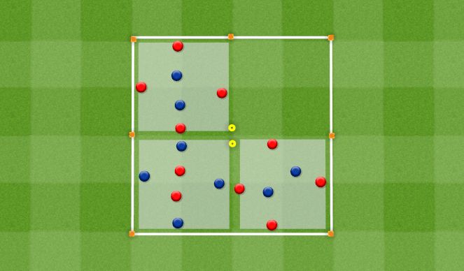 Football/Soccer Session Plan Drill (Colour): 4v2 Rondo's