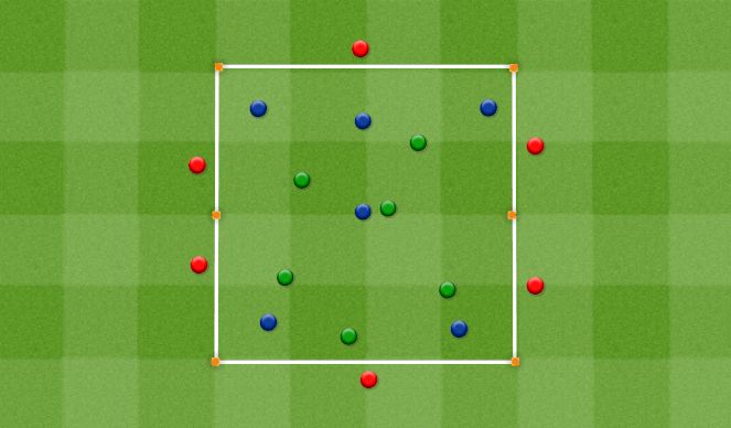 Football/Soccer Session Plan Drill (Colour): 6v6+6