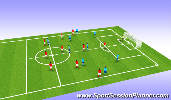 Football/Soccer Session Plan Drill (Colour): Phase 3