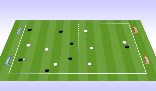 Football/Soccer Session Plan Drill (Colour): Positioning Game - Transitional Rondo