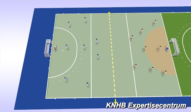 Hockey Session Plan Drill (Colour): optie 1 9x9