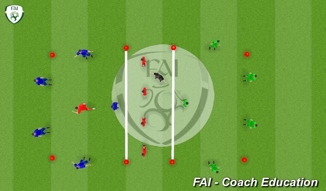 Football/Soccer Session Plan Drill (Colour): warm up 