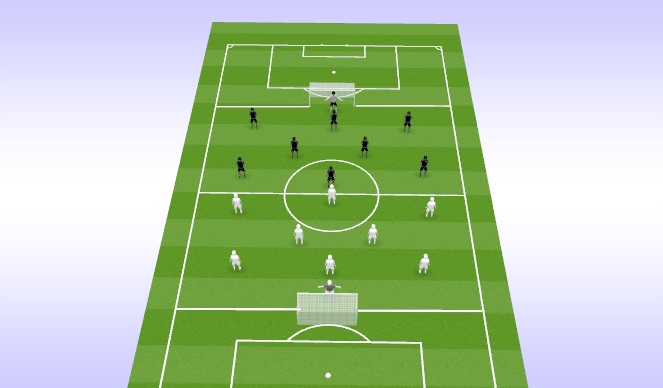 Football/Soccer Session Plan Drill (Colour): 9v9