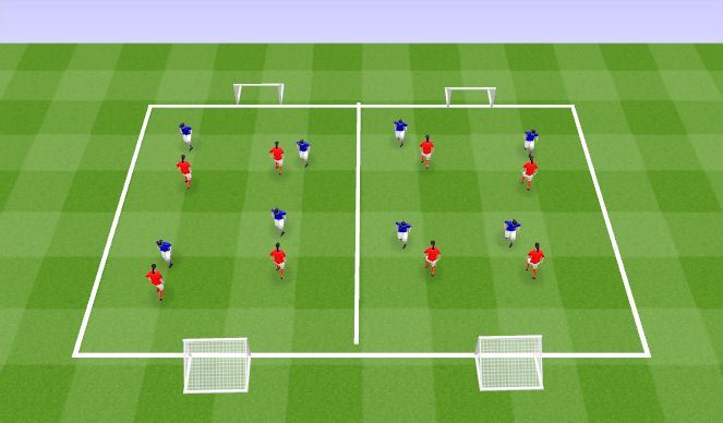 Football/Soccer Session Plan Drill (Colour): GU10s Warm Up Phase 1 