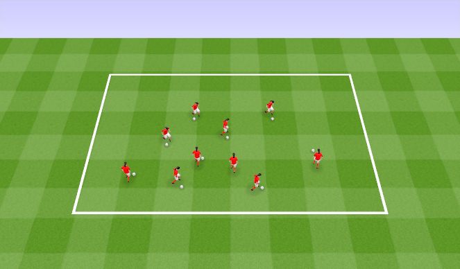 Football/Soccer Session Plan Drill (Colour): GU10s Warm Up  Phase 2 