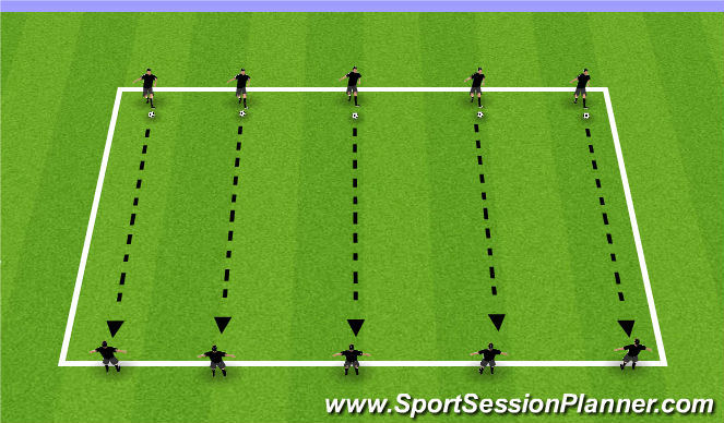 Football/Soccer Session Plan Drill (Colour): Passing Warm up