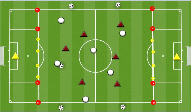 Football/Soccer Session Plan Drill (Colour): DRIBBLING GAME: LECEISTER CITY