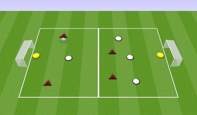 Football/Soccer Session Plan Drill (Colour): SMALL SIDED GAME 5 SECONDS TO SCORE