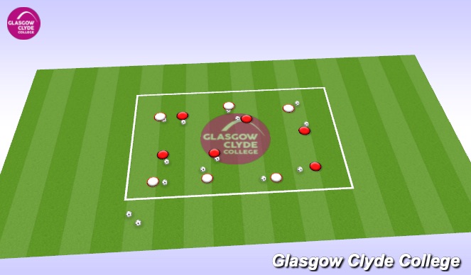 Football/Soccer Session Plan Drill (Colour): Warm up activities 