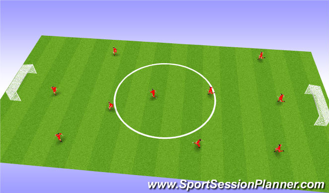 Football/Soccer Session Plan Drill (Colour): warm up