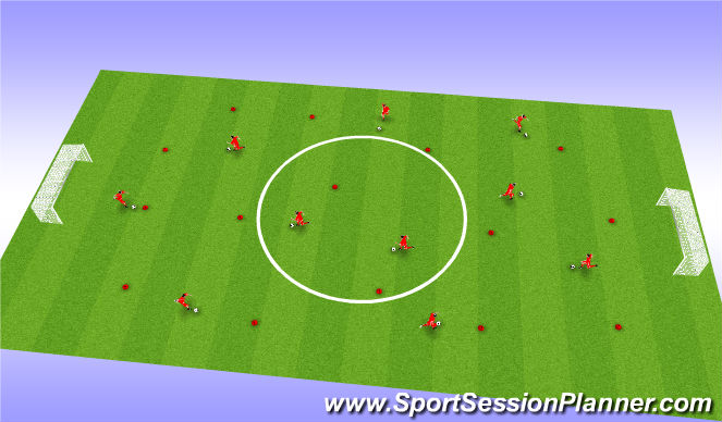 Football/Soccer Session Plan Drill (Colour): fun game