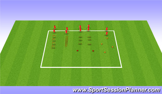 Football/Soccer Session Plan Drill (Colour): warm up