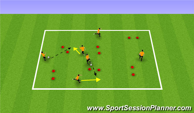 Football/Soccer Session Plan Drill (Colour): Passing/Receiving Warm Up