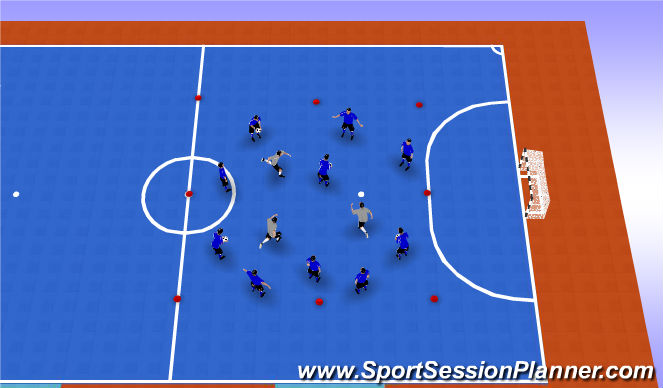 Futsal Session Plan Drill (Colour): Ex 3