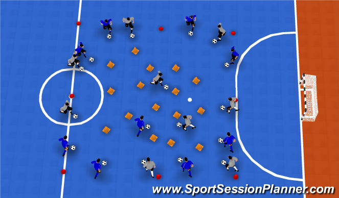 Futsal Session Plan Drill (Colour): Ex 4