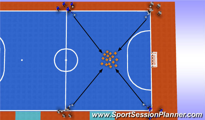 Futsal Session Plan Drill (Colour): Ex 6