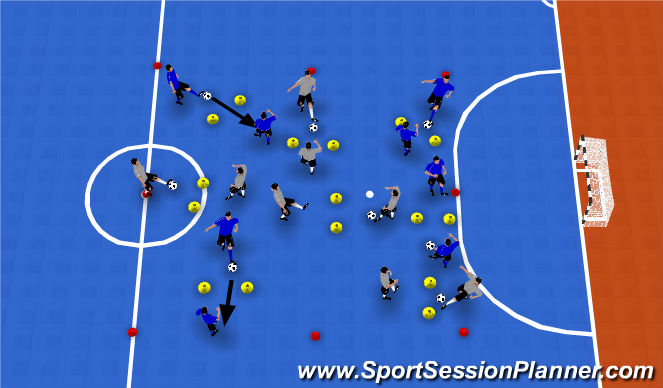 Futsal Session Plan Drill (Colour): Ex 7