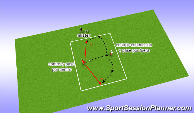 Football/Soccer Session Plan Drill (Colour): pase 1