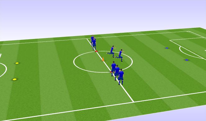 Football/Soccer Session Plan Drill (Colour): Reaction Race 1v1