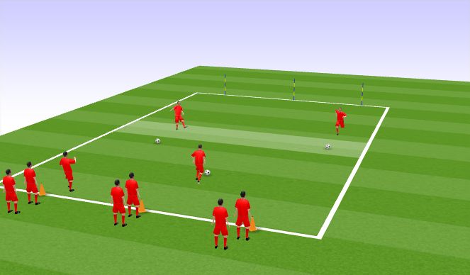 Football/Soccer Session Plan Drill (Colour): Relay Conditioning