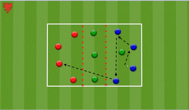 Football/Soccer Session Plan Drill (Colour): Opposition enter one box