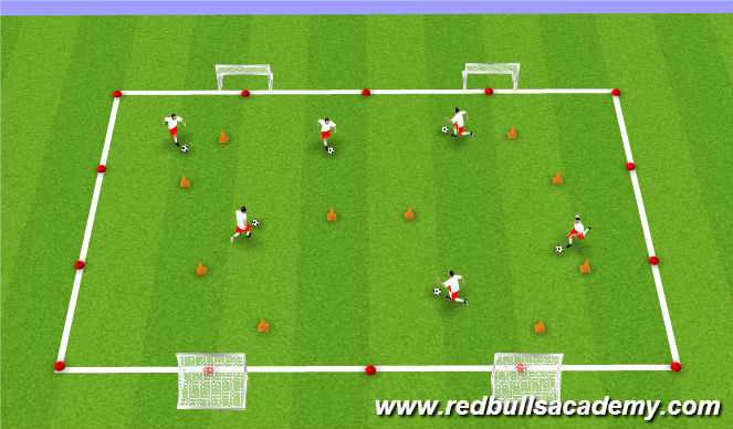 Football/Soccer Session Plan Drill (Colour): Touches/Cone Game
