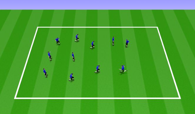 Football/Soccer Session Plan Drill (Colour): Warm Up