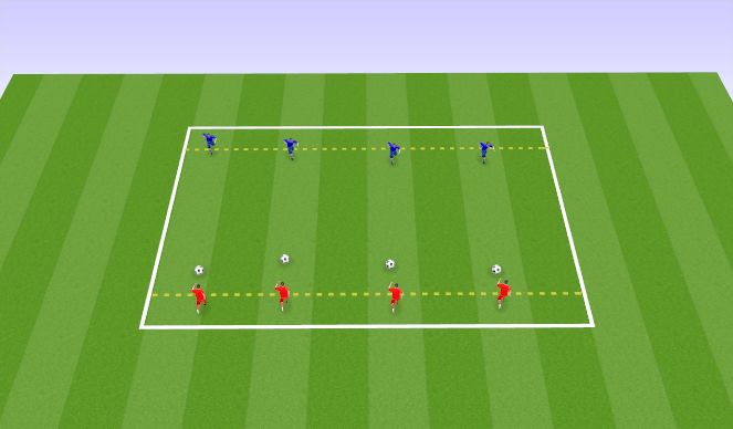 Football/Soccer Session Plan Drill (Colour): Warm Up 1v1