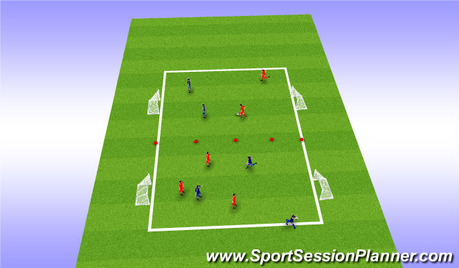 Football/Soccer Session Plan Drill (Colour): SSG