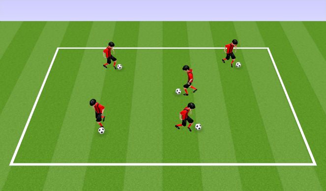 Football/Soccer Session Plan Drill (Colour): Warm up 2