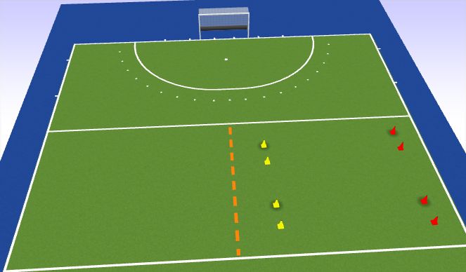 Hockey Session Plan Drill (Colour): 4v4 games